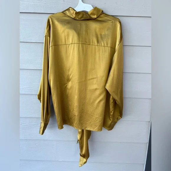 RONNY KOBO Taliah Tie-Front Silk Blouse in XS - Picture 4 of 8